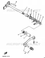 AXE DE SELECTEUR / PEDALE pour Yamaha XT350H de 1987