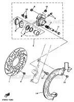ROUE AVANT / ETRIER DE FREIN pour Yamaha XT350H de 1987