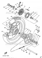 ROUE ARRIERE pour Yamaha XT350H de 1987
