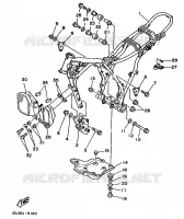 CADRE pour Yamaha XT350N (13KW) de 1986