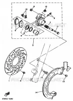 ROUE AVANT / ETRIER DE FREIN pour Yamaha XT350N (13KW) de 1986