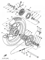 ROUE ARRIERE pour Yamaha XT350N (13KW) de 1986