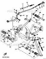 SUPPORT / REPOSE PIEDS pour Yamaha XT350N (13KW) de 1986
