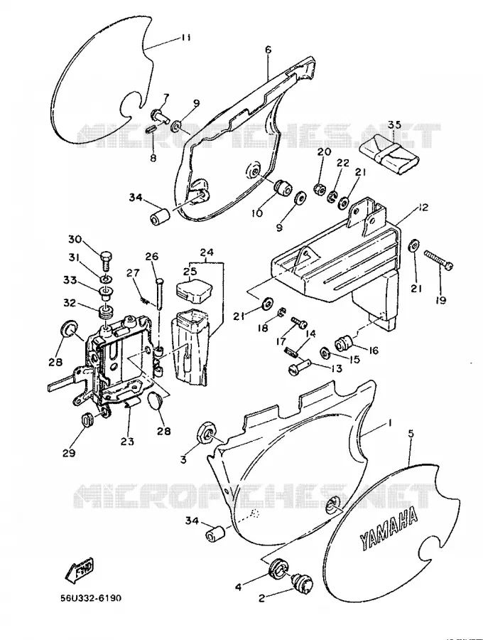 COUVERCLE LATERAL Yamaha MOTO 500 1986 XT  XT500