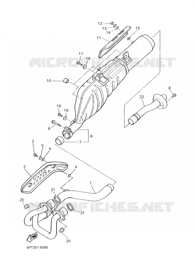 ECHAPPEMENT Yamaha MOTO 500 2000 XTE  XT500E