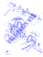 ROUE ARRIERE pour Yamaha XT500T de 1988