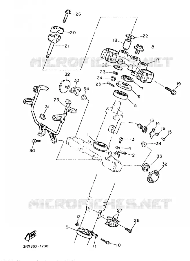 DIRECTION Yamaha MOTO 500 1987 XTZ  XT500Z