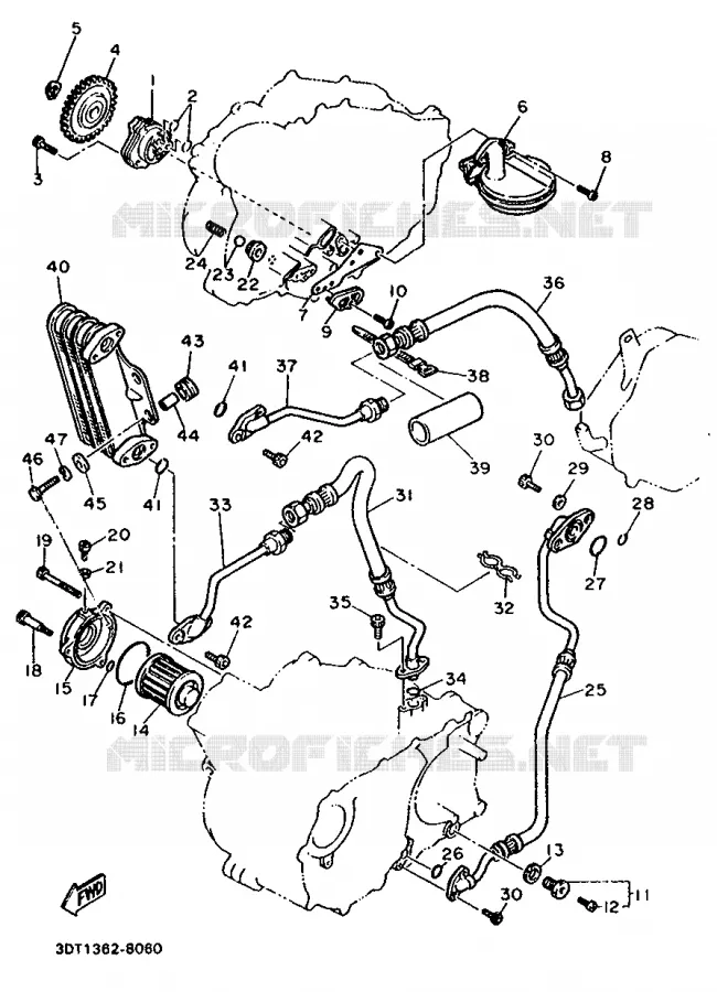 POMPE A HUILE Yamaha MOTO 500 1988 XTZ  XT500Z