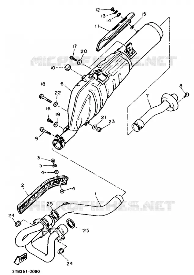 ECHAPPEMENT Yamaha MOTO 600 1991 XTE  XT600E