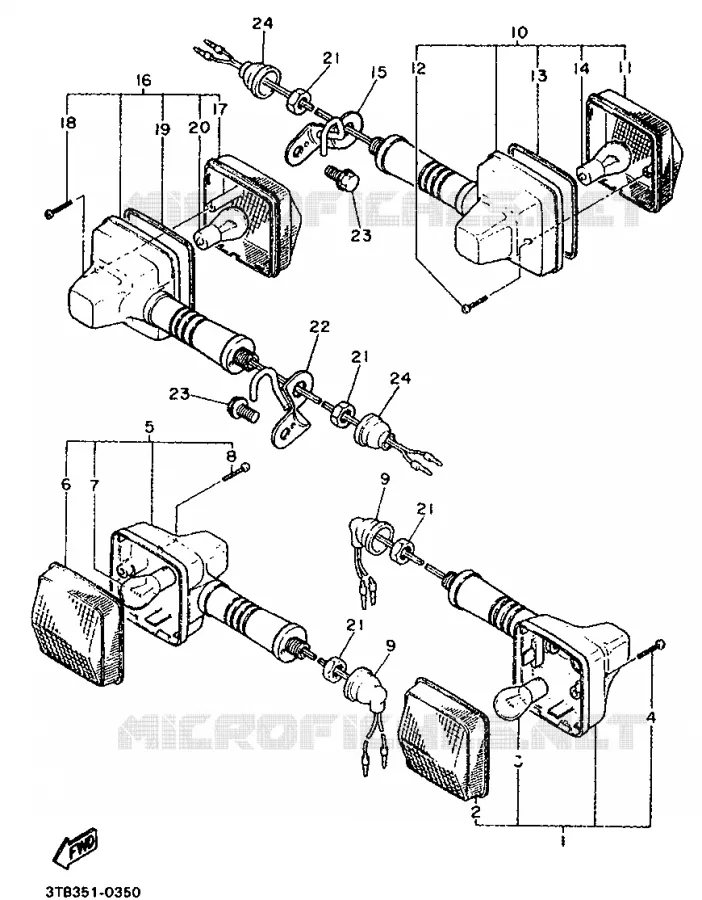CLIGNOTANT Yamaha MOTO 600 1993 XTE  XT600E