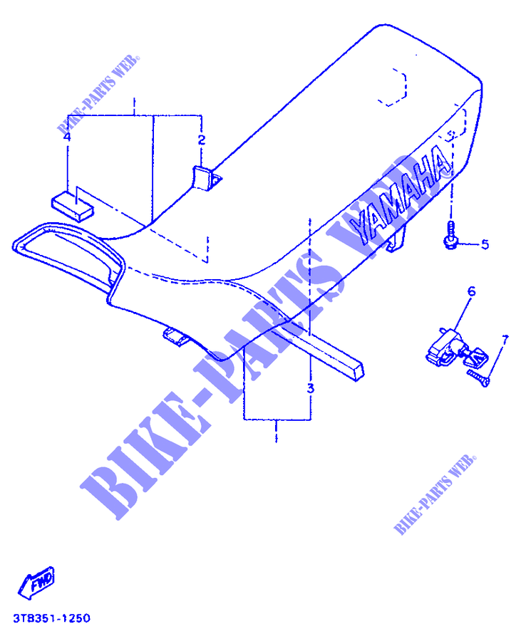 SELLE pour Yamaha XT600E de 1994