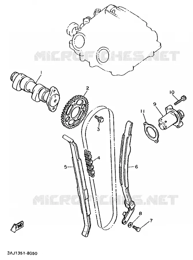 ARBRE A CAMES / CHAINE DE DISTRIBUTION Yamaha MOTO 600 1996 XTE  XT600E