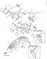 GARDE BOUE pour Yamaha XT600E de 1997
