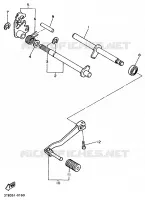 AXE DE SELECTEUR / PEDALE pour Yamaha XT600E de 1998