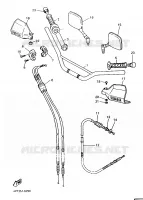 GUIDON ET CABLES pour Yamaha XT600E de 1998