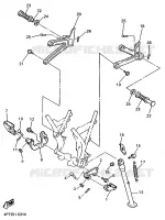 SUPPORT / REPOSE PIEDS pour Yamaha XT600E de 1998