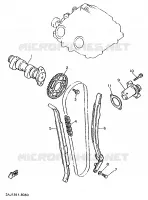 ARBRE A CAMES / CHAINE DE DISTRIBUTION pour Yamaha XT600E de 1998