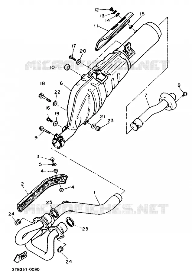 ECHAPPEMENT Yamaha MOTO 600 1990 XTE  XT600EA