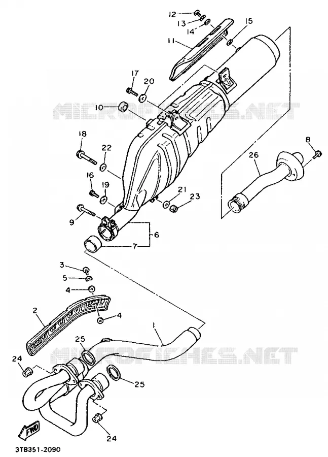 ECHAPPEMENT Yamaha MOTO 600 1994 XTE  XT600EF