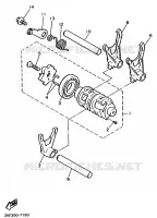BARILLET DE SELECTION / FOURCHETTES pour Yamaha XT600EH de 1991