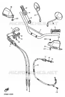 GUIDON ET CABLES pour Yamaha XT600EH de 1991