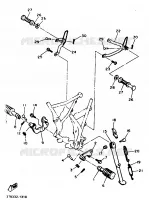SUPPORT / REPOSE PIEDS pour Yamaha XT600EN de 1991