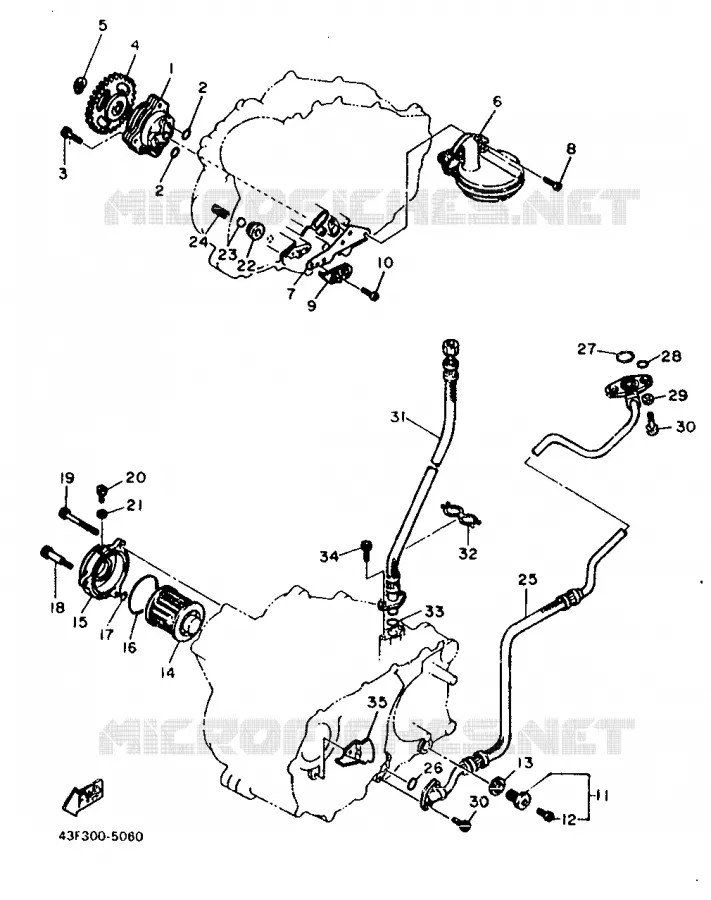 POMPE A HUILE Yamaha MOTO 600 1986 XT  XT600H (32.4KW)