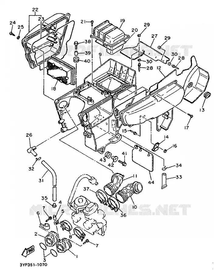 ADMISSION Yamaha MOTO 600 1993 XT  XT600K