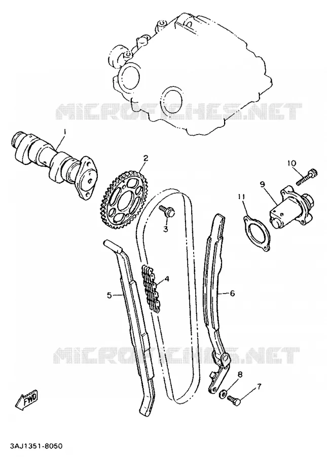 ARBRE A CAMES / CHAINE DE DISTRIBUTION Yamaha MOTO 600 1994 XT  XT600K
