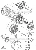 EMBRAYAGE DE DEMARREUR pour Yamaha XT600N (20.OKW) de 1989