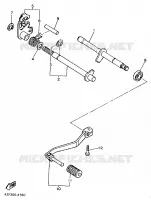 AXE DE SELECTEUR / PEDALE pour Yamaha XT600N (20.OKW) de 1989
