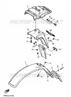 GARDE BOUE pour Yamaha XT600N (20.OKW) de 1989