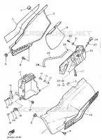 COUVERCLE LATERAL pour Yamaha XT600N (20.OKW) de 1989