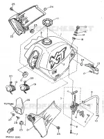 RESERVOIR A ESSENCE pour Yamaha XT600N (20.OKW) de 1989
