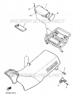 SELLE / PORTE BAGAGES pour Yamaha XT600N (20.OKW) de 1989