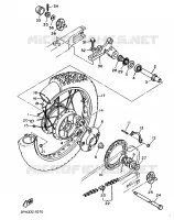 ROUE ARRIERE pour Yamaha XT600N (20.OKW) de 1989