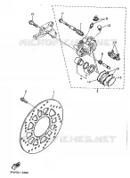 ETRIER / DISQUE DE FREIN ARRIERE pour Yamaha XT600N (20.OKW) de 1989