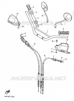 GUIDON ET CABLES pour Yamaha XT600N (20.OKW) de 1989