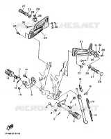 SUPPORT / REPOSE PIEDS pour Yamaha XT600N (20.OKW) de 1989