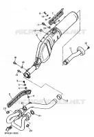 ECHAPPEMENT pour Yamaha XT600N (20.OKW) de 1989