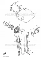 ARBRE A CAMES / CHAINE DE DISTRIBUTION pour Yamaha XT600Z de 1986