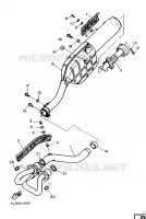 ECHAPPEMENT pour Yamaha XT600Z de 1986