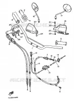 GUIDON ET CABLES pour Yamaha XT600Z de 1986