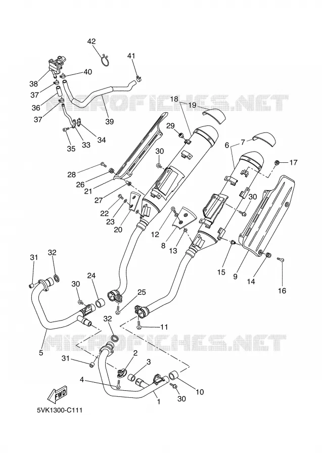 ECHAPPEMENT Yamaha MOTO 660 2004 XTR  XT660R