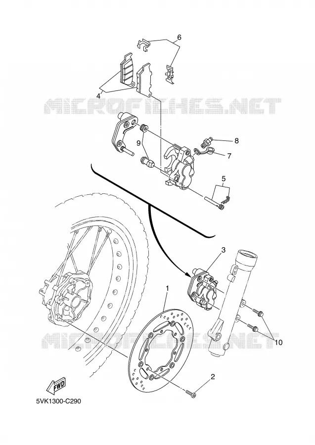 ETRIER DE FREIN AVANT Yamaha MOTO 660 2006 XTR  XT660R
