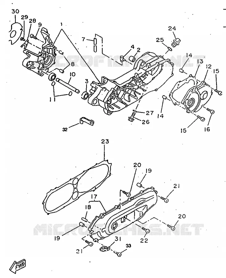 CARTER MOTEUR Yamaha SCOOTER 50 1998 ROCKET  CW50RSP