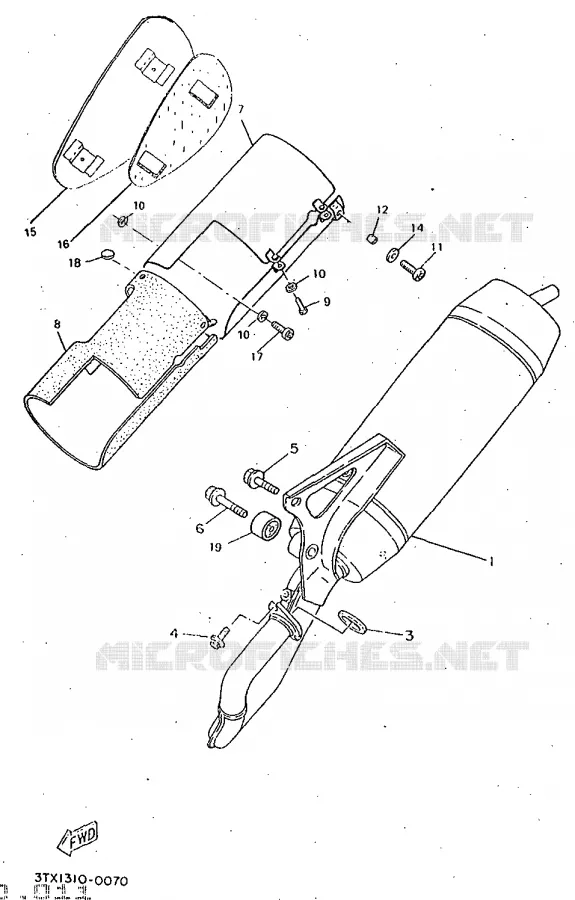 ECHAPPEMENT Yamaha SCOOTER 50 1998 ROCKET  CW50RSP