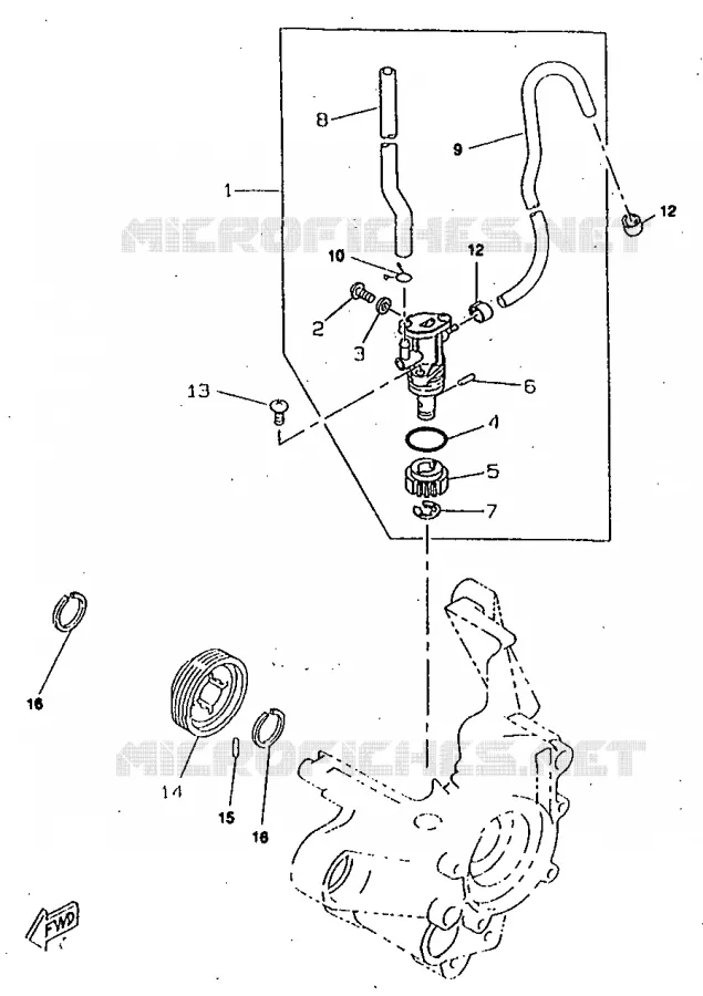 POMPE A HUILE Yamaha SCOOTER 50 1998 ROCKET  CW50RSP