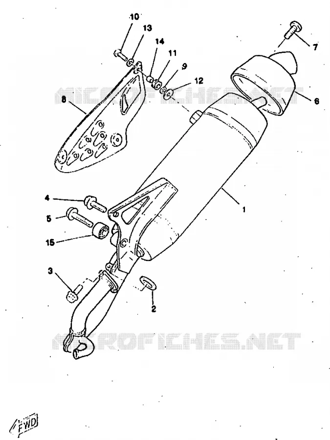 ECHAPPEMENT Yamaha SCOOTER 50 1998 ROCKET  CW50RSP