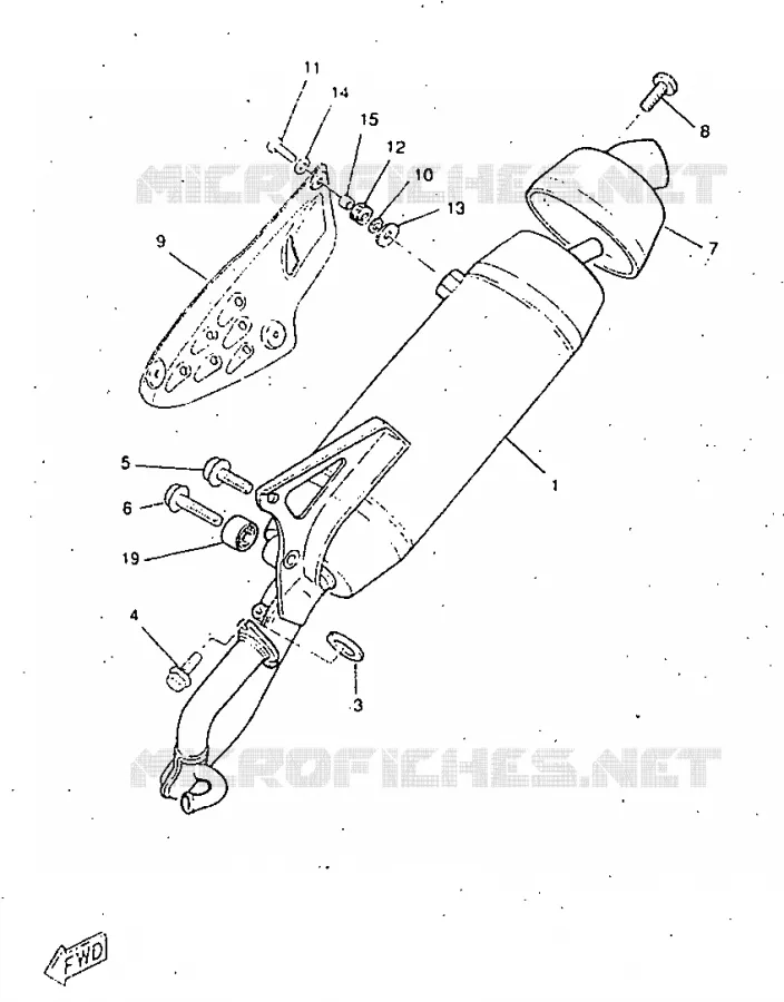 ECHAPPEMENT Yamaha SCOOTER 50 1998 BOOSTER  CW50RSX